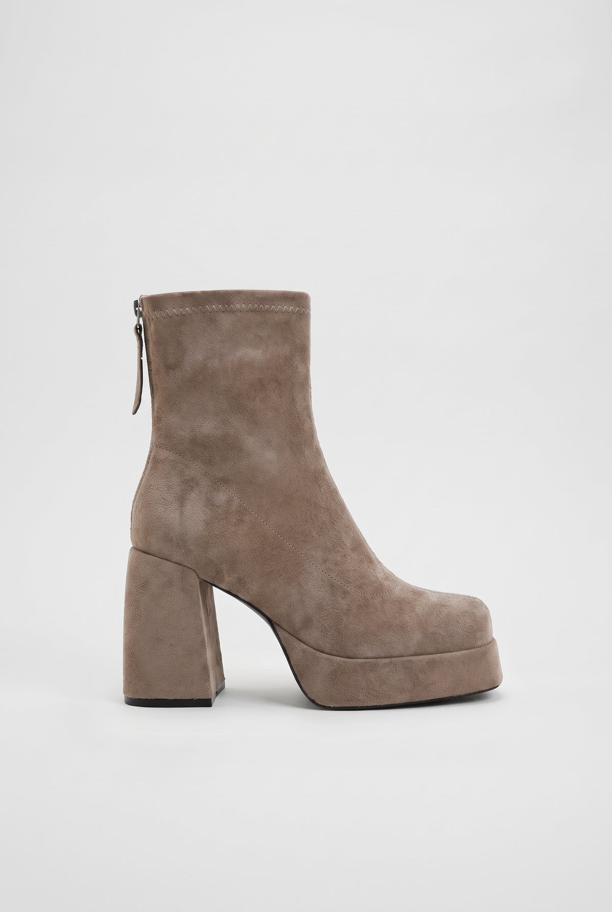 Constance | Women's Faux Suede Mid-Calf Boots Chunky Heel Boots
