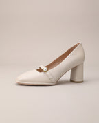 Aveline | Women's Block Heel Buckle Pumps Office Heels