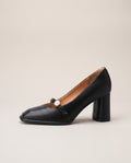 Aveline | Women's Block Heel Buckle Pumps Office Heels