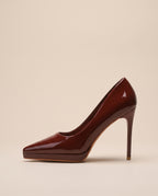 Ondine | Women's Patent Leather Pointed-Toe Stiletto Pumps High Heels