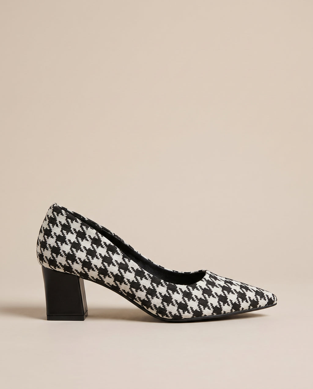 Margaux | Women's Houndstooth Low Block Heel Pumps Work Shoes