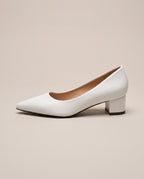 Aveline | Women's Pointy-Toe Chunky Sole Mid 6.5 CM Heel Pumps Casual Heels