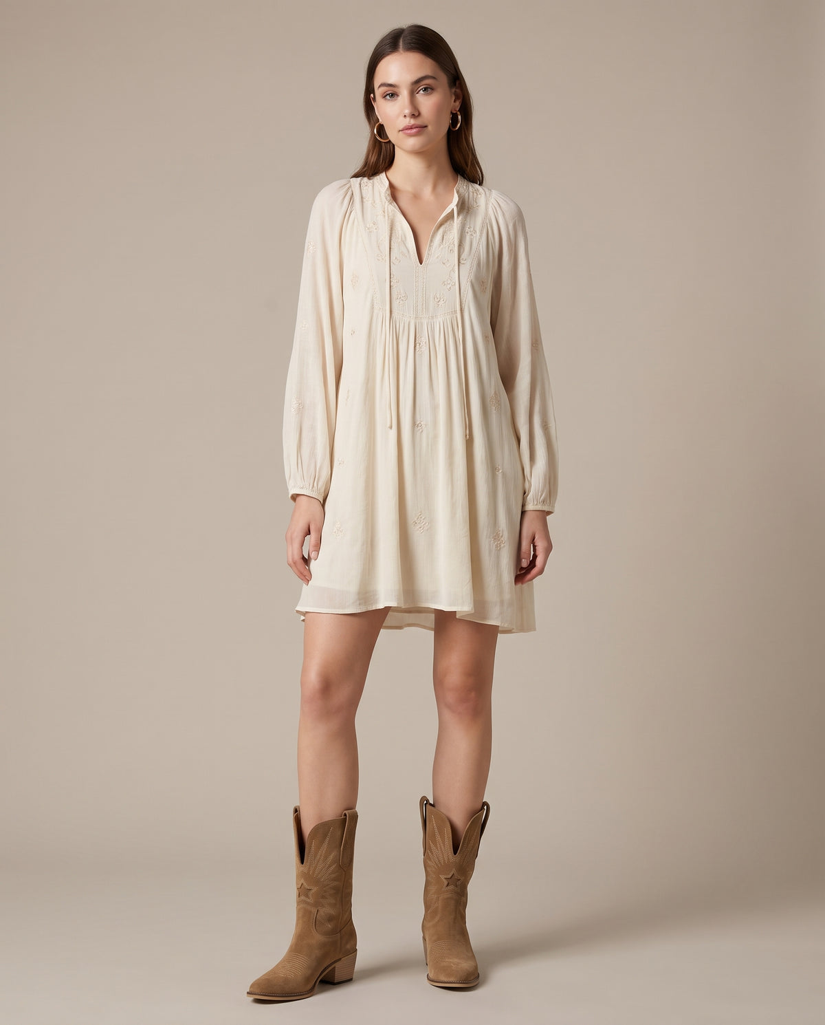 Aveline | Women’s V-Cut Pointed-Toe Low-Heel Mid-Calf Boots
