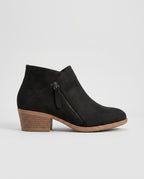 Constance | Women's Suede Wedge Ankle Boots Studded Round-Toe Booties