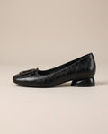Margaux | Women's Round-Toe Buckle Loafers Low Block-Heel Slip-Ons