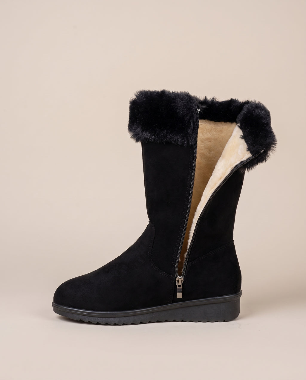 Constance | Women's Fleece-Lined Mid-Calf Platform Winter Boots