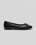 Aveline | Women's Quilted Bow Faux Fur Flat Shoes