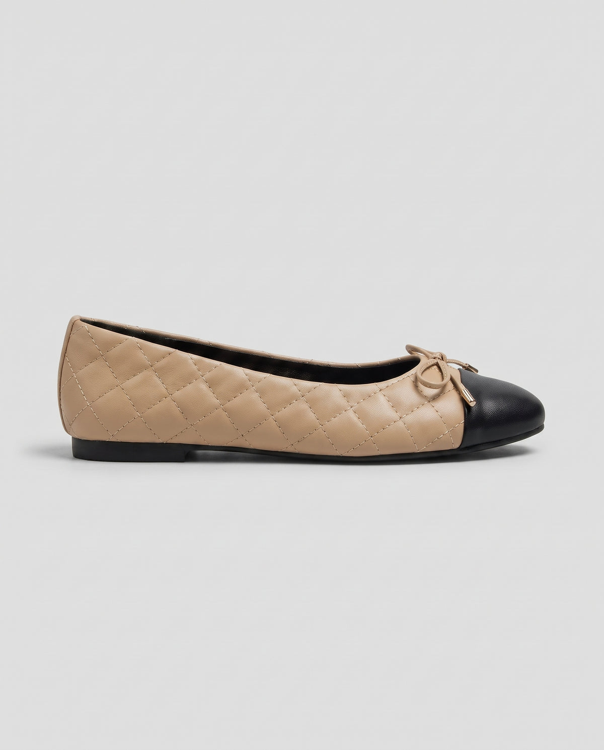 Aveline | Women's Quilted Bow Faux Fur Flat Shoes
