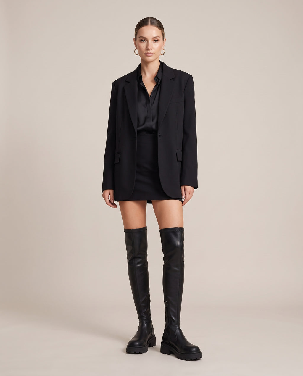 Reine | Women's Stretch Over-the-Knee Platform Chunky-Heel Boots