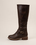 Reine | Women's Round-Toe Low Block-Heel Riding Boots