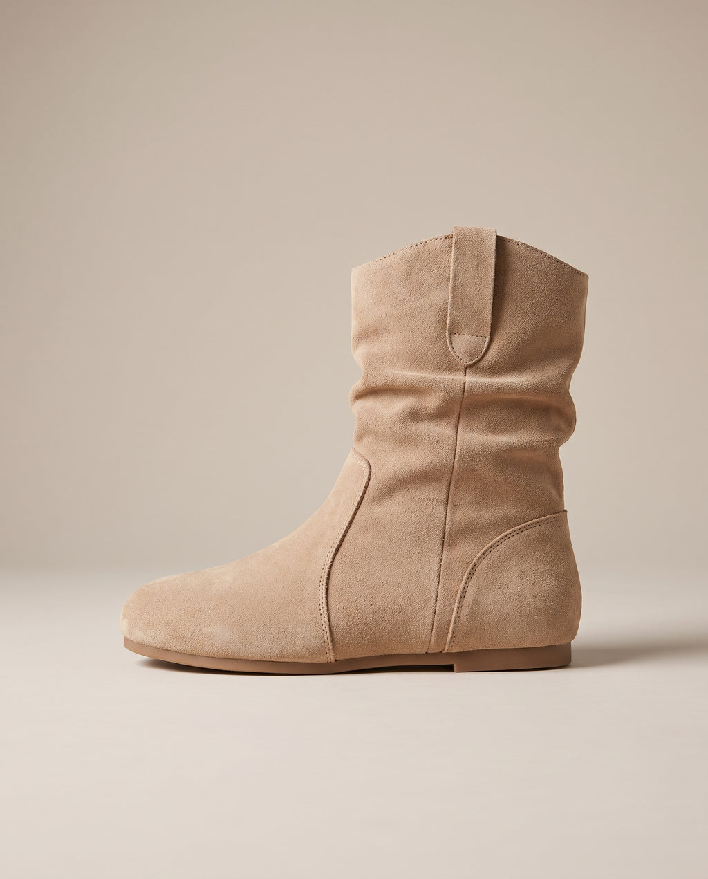 Margaux | Women's Denim Western Plush-Lined Low-Heel Ankle Boots
