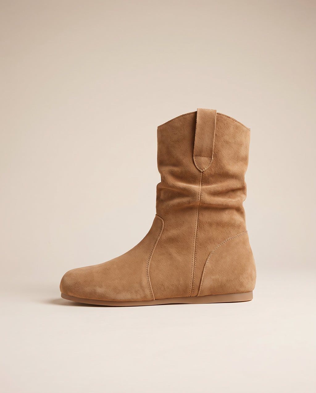 Margaux | Women's Denim Western Plush-Lined Low-Heel Ankle Boots