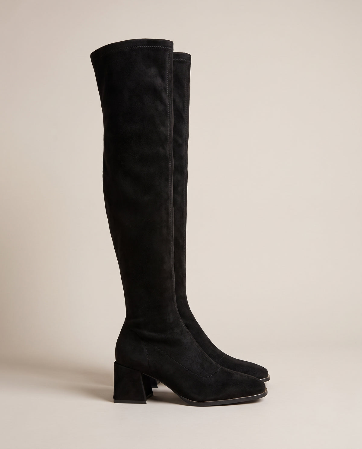 Constance | Women's Suede Over-the-Knee Low Block-Heel Boots