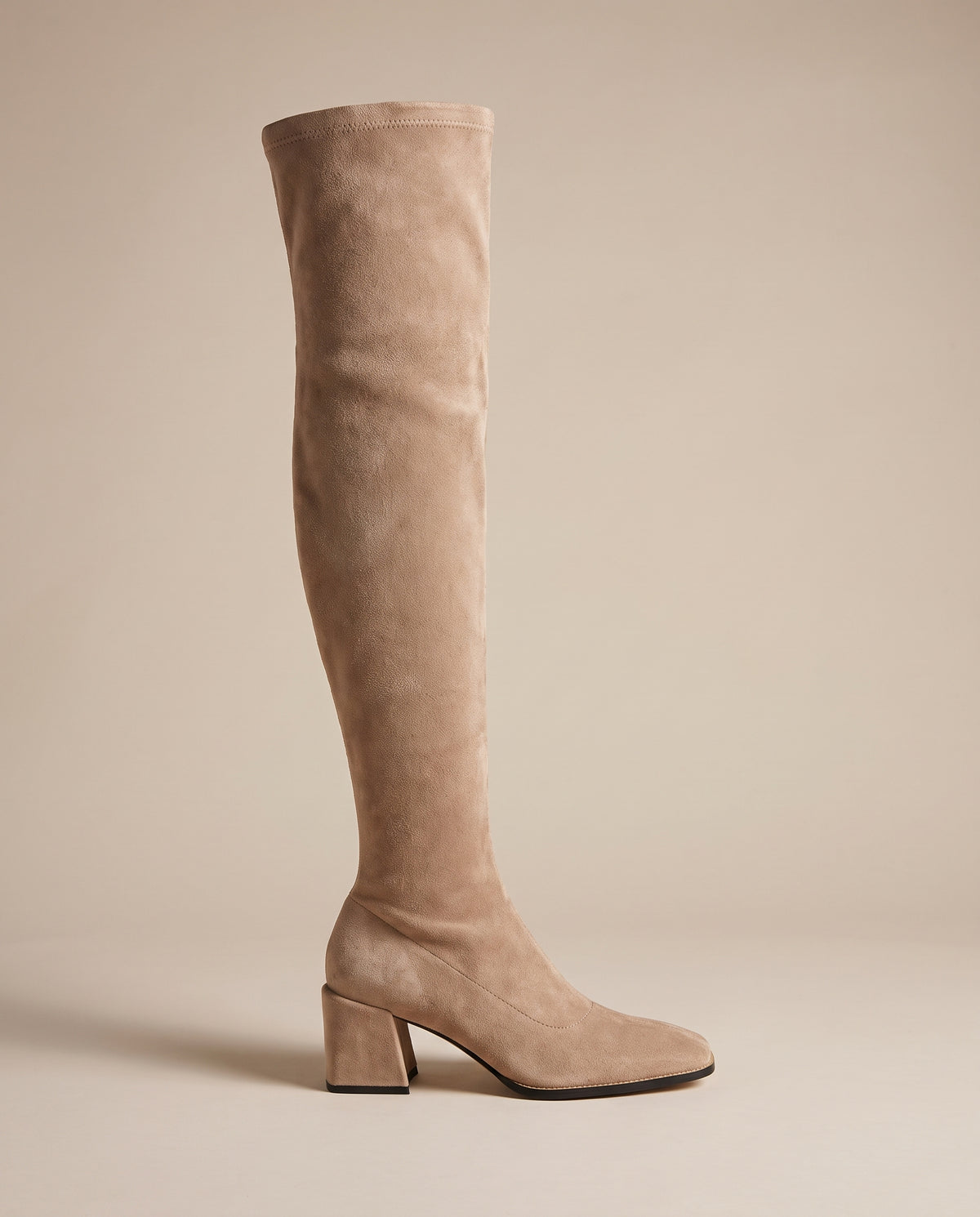 Constance | Women's Suede Over-the-Knee Low Block-Heel Boots