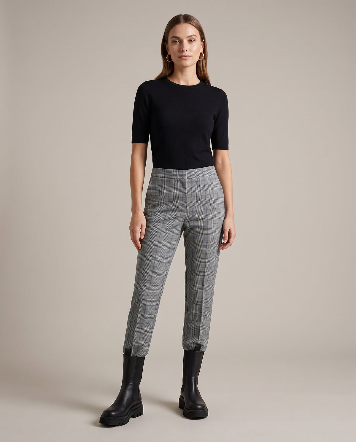 Reine | Women's Faux Leather Platform Combat Boots Pull-On Boots