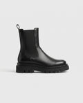 Reine | Women's Faux Leather Platform Combat Boots Pull-On Boots