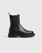 Reine | Women's Faux Leather Platform Combat Boots Pull-On Boots