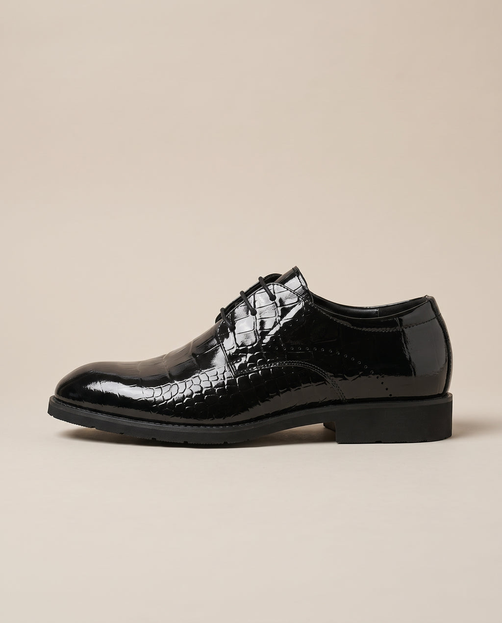 Ombre | Men's Faux Leather Dress Shoes Glossy Low-Top Business Shoes
