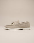 Repère | Men's Suede Tassel Loafers Slip-On Pointed-Toe Brogue Shoes