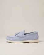 Repère | Men's Suede Tassel Loafers Slip-On Pointed-Toe Brogue Shoes