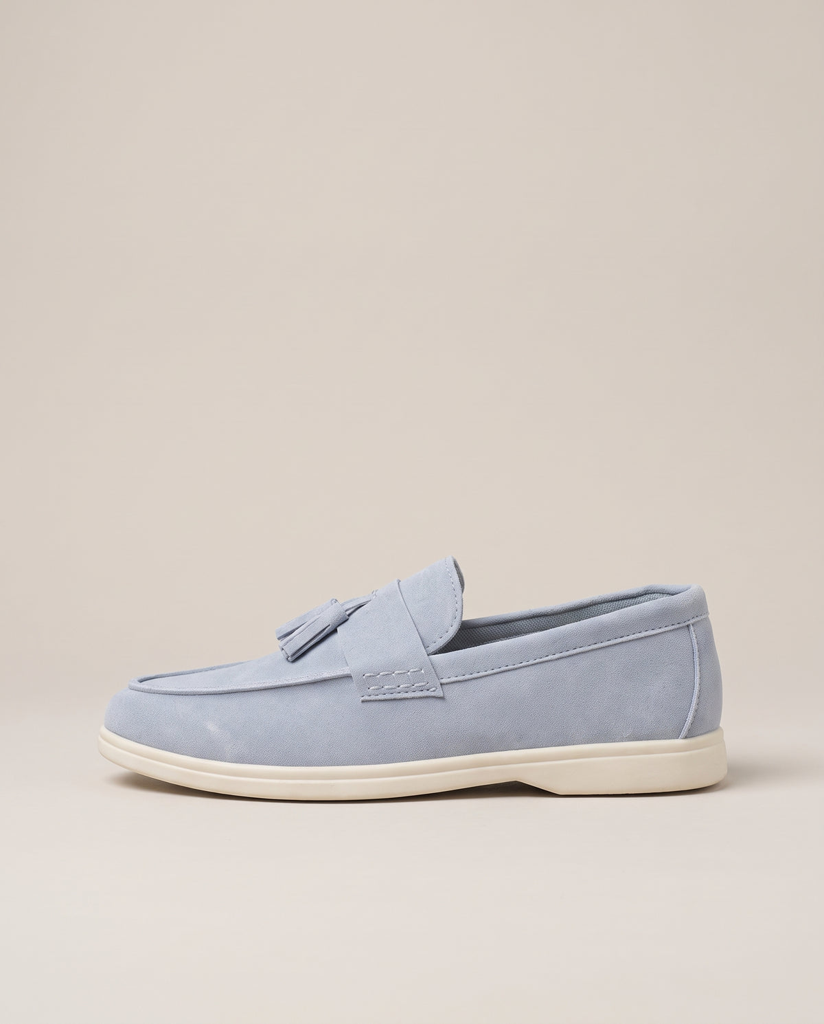Repère | Men's Suede Tassel Loafers Slip-On Pointed-Toe Brogue Shoes