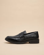 Racine | Men's Faux Leather Loafers Slip-On Round-Toe Dress Shoes