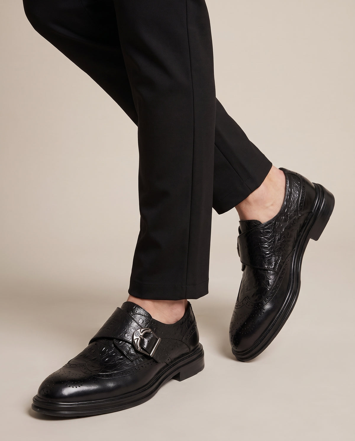 Facette | Men's Patent Leather Brogue Dress Shoes Low-Top Business Shoes