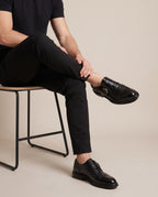 Facette | Men's Patent Leather Brogue Dress Shoes Low-Top Business Shoes