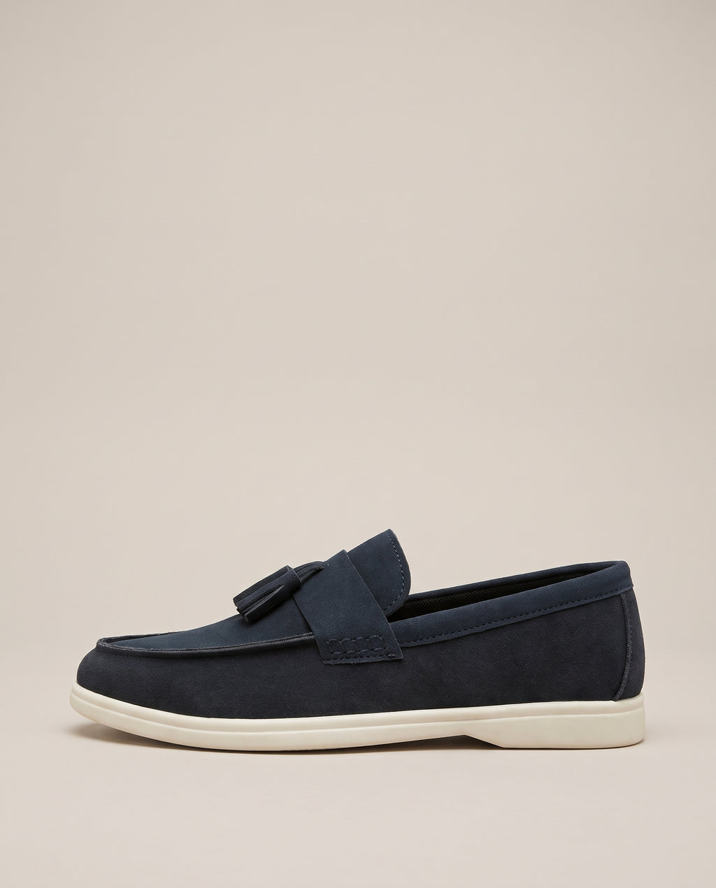 Repère | Men's Suede Tassel Loafers Slip-On Pointed-Toe Brogue Shoes