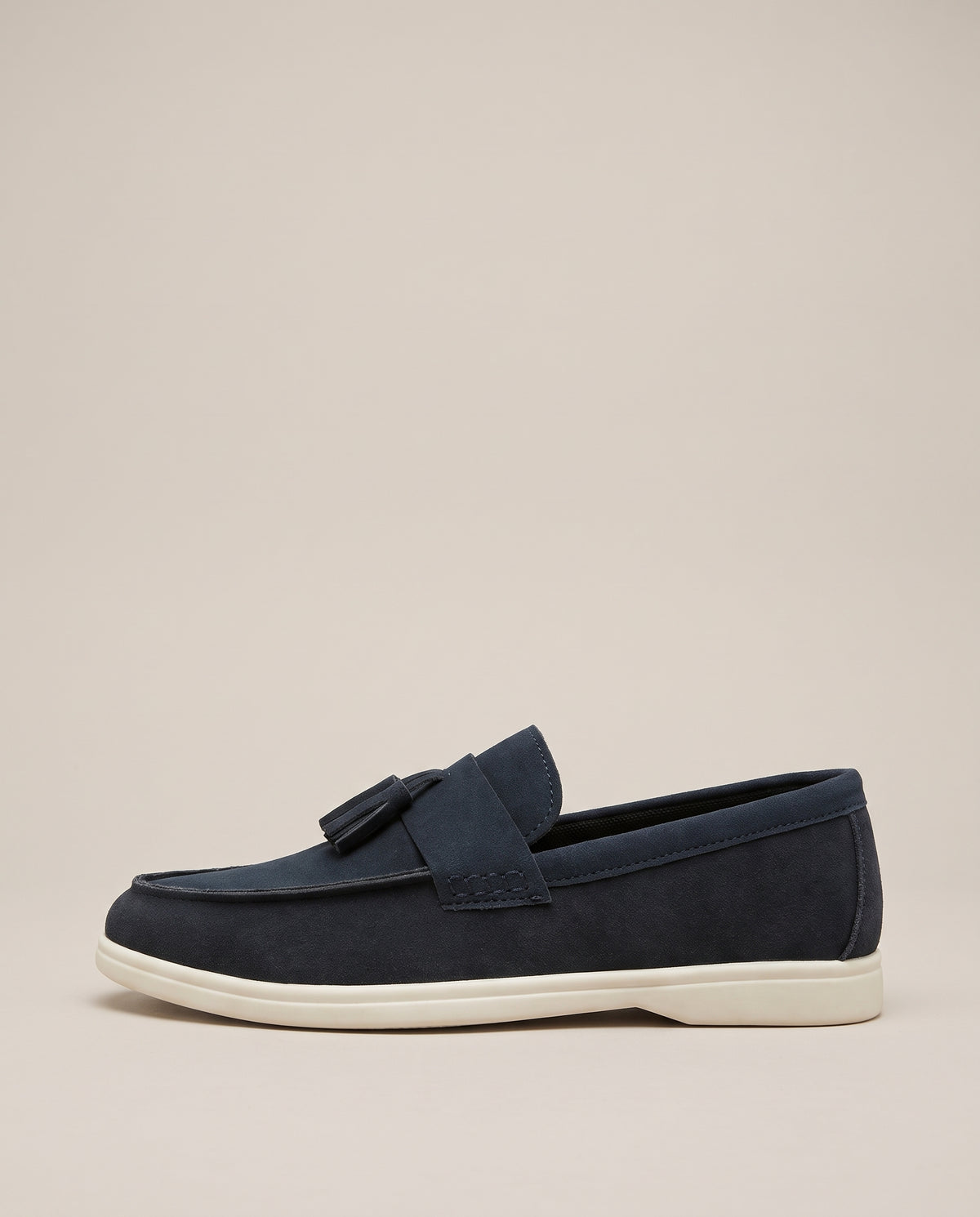 Repère | Men's Suede Tassel Loafers Slip-On Pointed-Toe Brogue Shoes