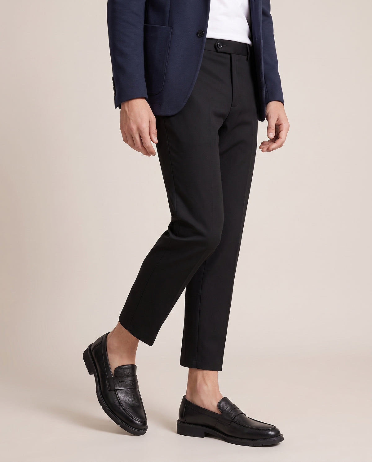 Racine | Men's Faux Leather Loafers Slip-On Round-Toe Dress Shoes