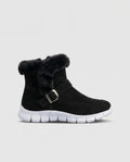 Nacre | Women's Suede Snow Boots Faux Fur-Lined Winter Ankle Boots