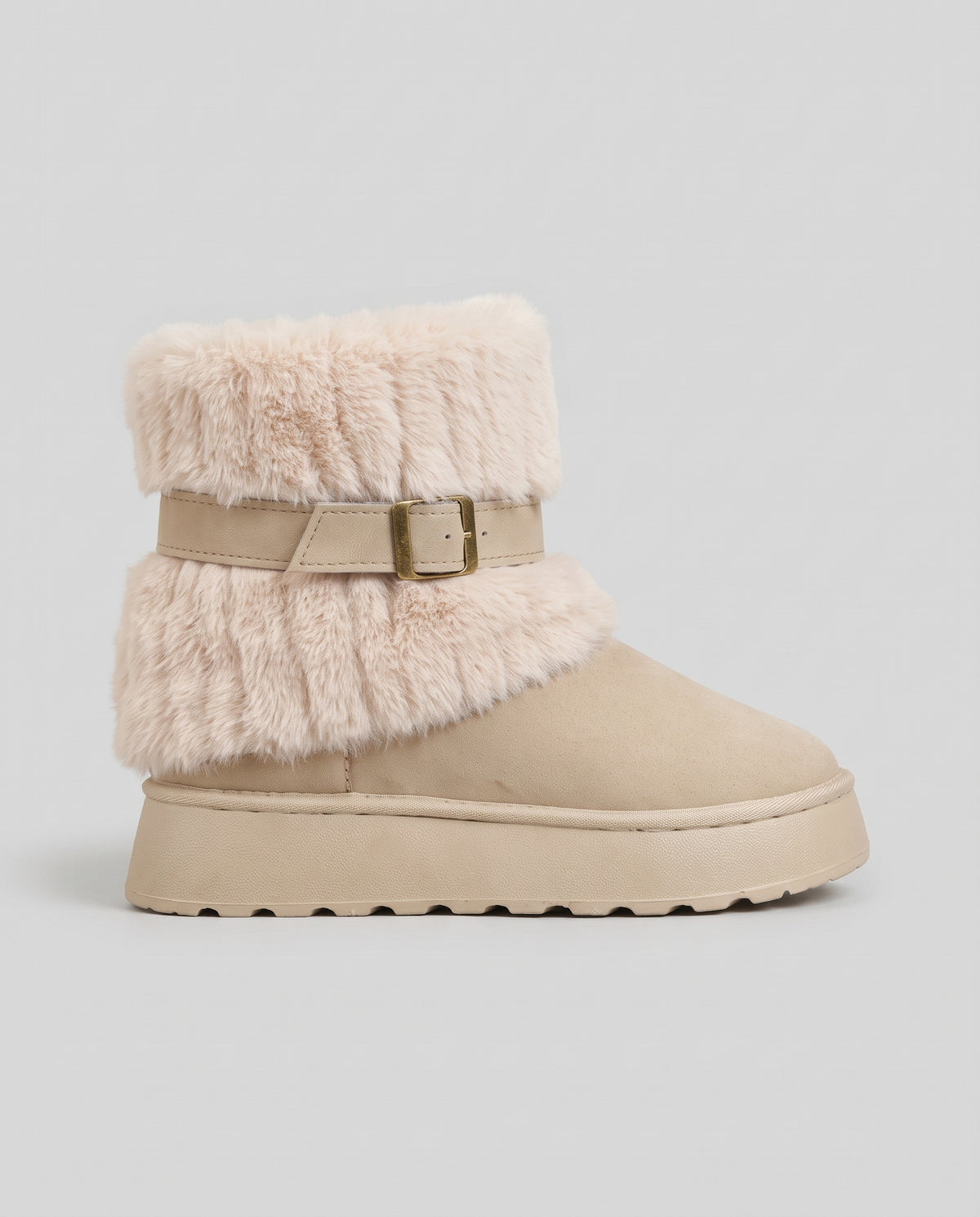 Constance | Women's Leather Snow Boots Fleece-Lined Ankle Boots