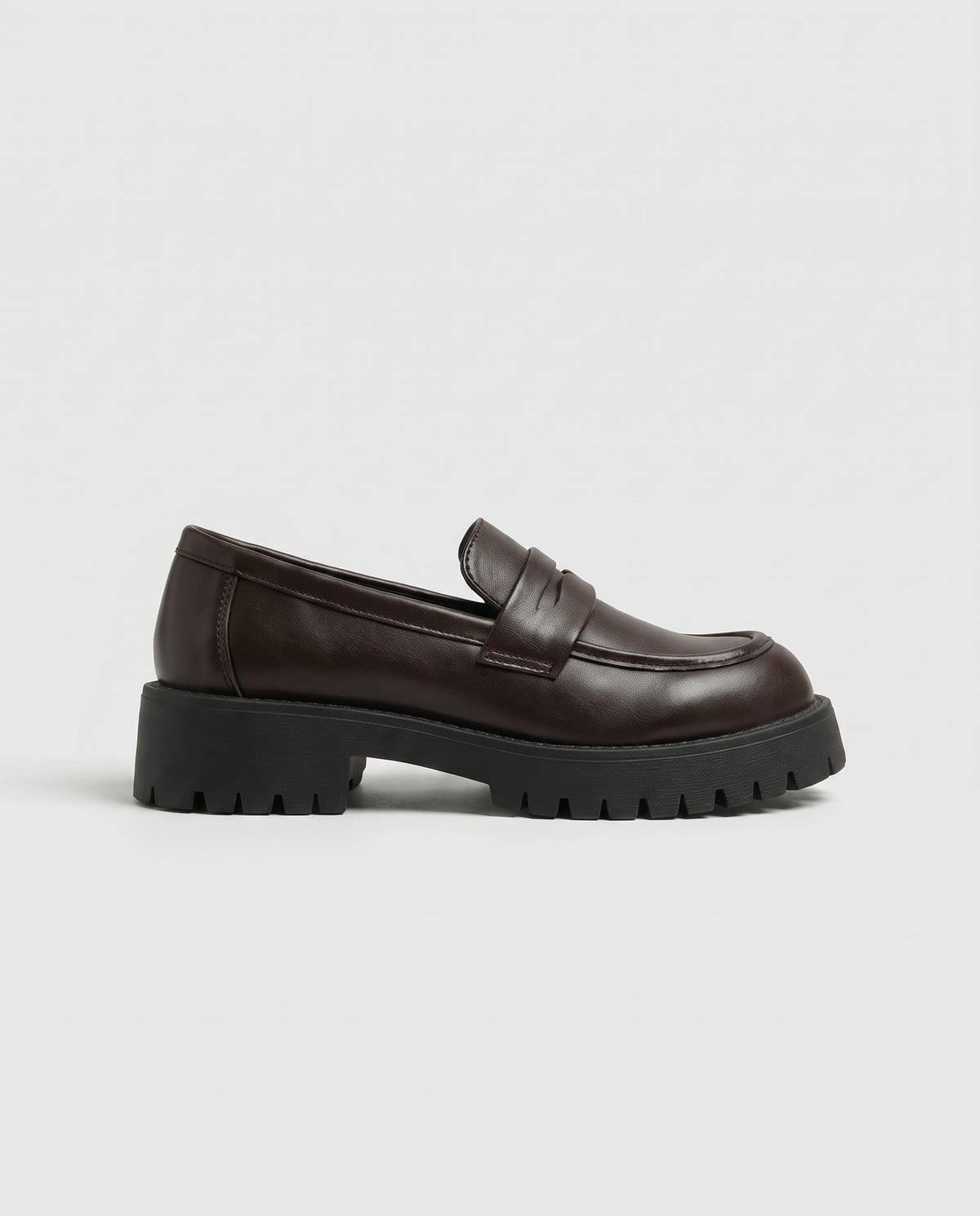 Margaux | Women's Faux Leather Platform Loafers Chunky Round-Toe Shoes