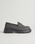 Margaux | Women's Faux Leather Platform Loafers Chunky Round-Toe Shoes