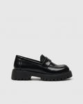 Margaux | Women's Faux Leather Platform Loafers Chunky Round-Toe Shoes