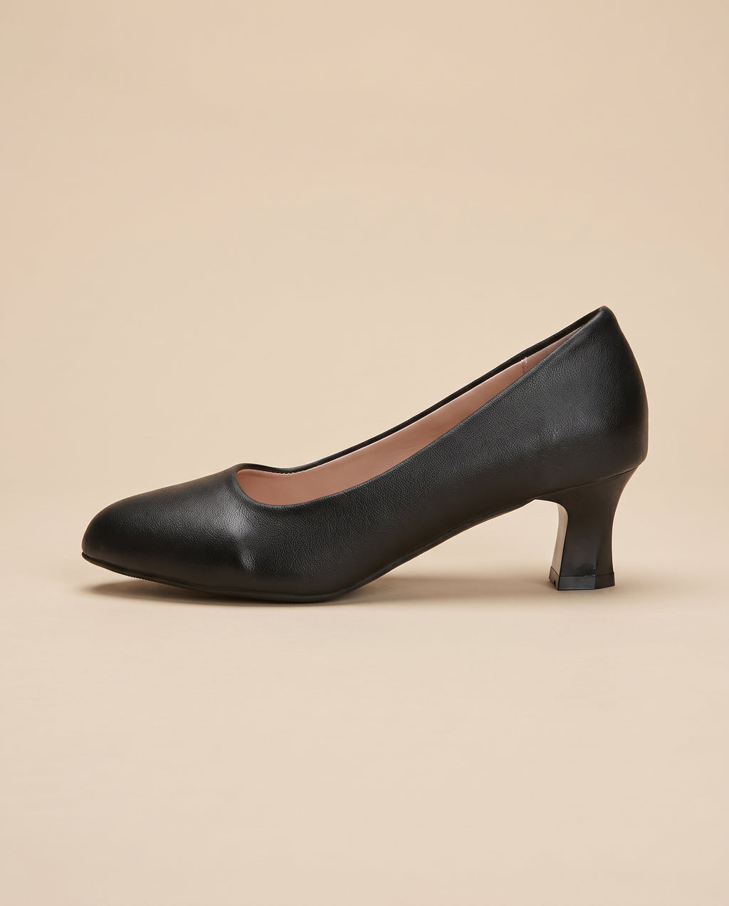 Aveline | Women's Faux Leather Block Heel Pumps Mid-Heel Dress Shoes