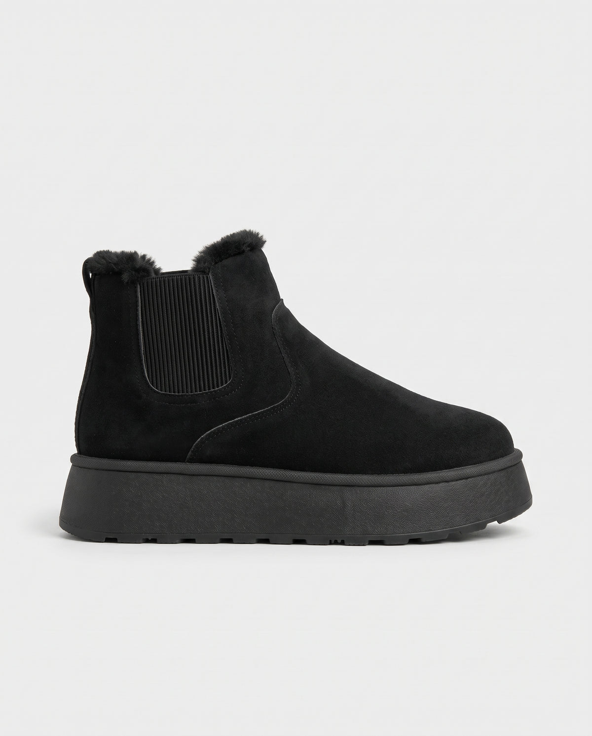 Constance | Women's Faux Fur-Lined Suede Winter Boots Round-Toe Boots