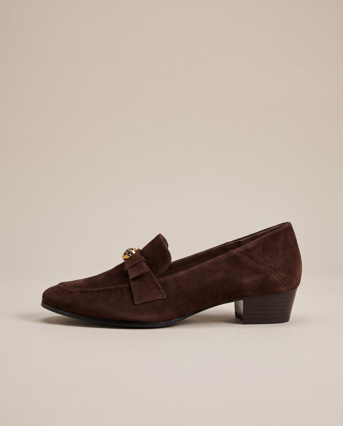 Margaux | Women's Leather Camellia Loafers Low-Heel Ankle-Strap Shoes