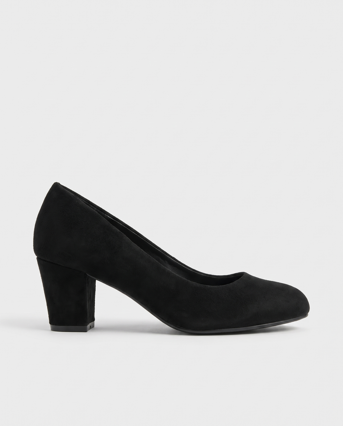 Aveline | Women's Suede Block Heel Pumps Round-Toe Slip-On Dress Shoes