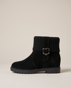 Nacre | Women's Faux Suede Ankle Boots Fur-Lined Winter Boots