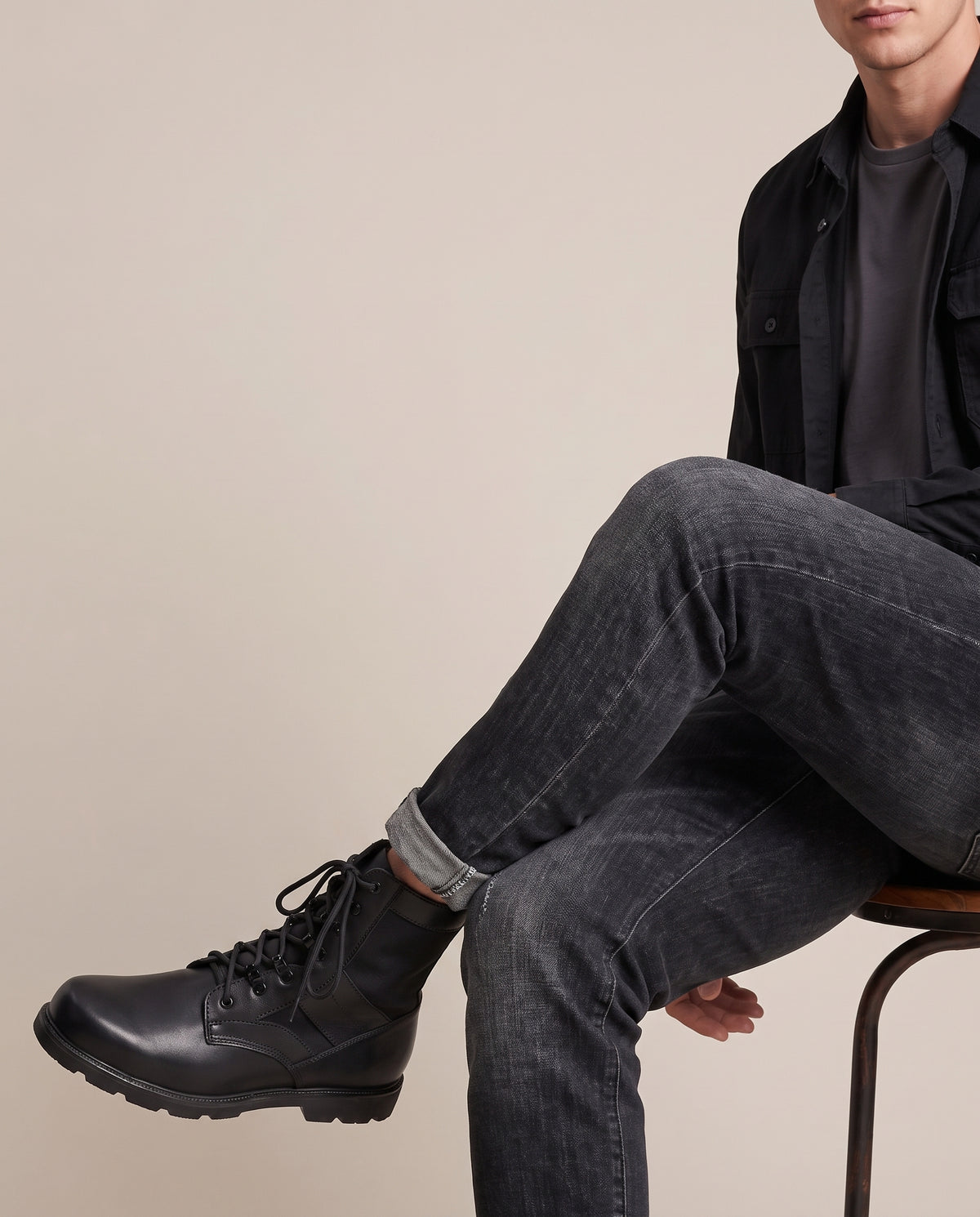 Repère | Men's Wool-Lined Leather Combat Boots Winter Work Boots
