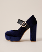 Reine | Women's Platform Mary Jane Heels Chunky Block Heel Round-Toe