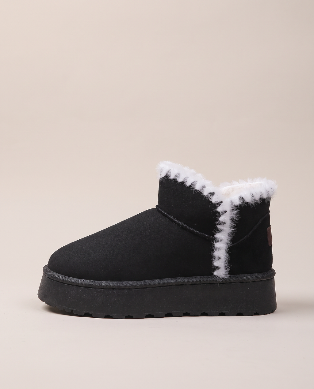 Séraphine | Women's Cowhide Suede Snow Boots Fleece-Lined Round-Toe