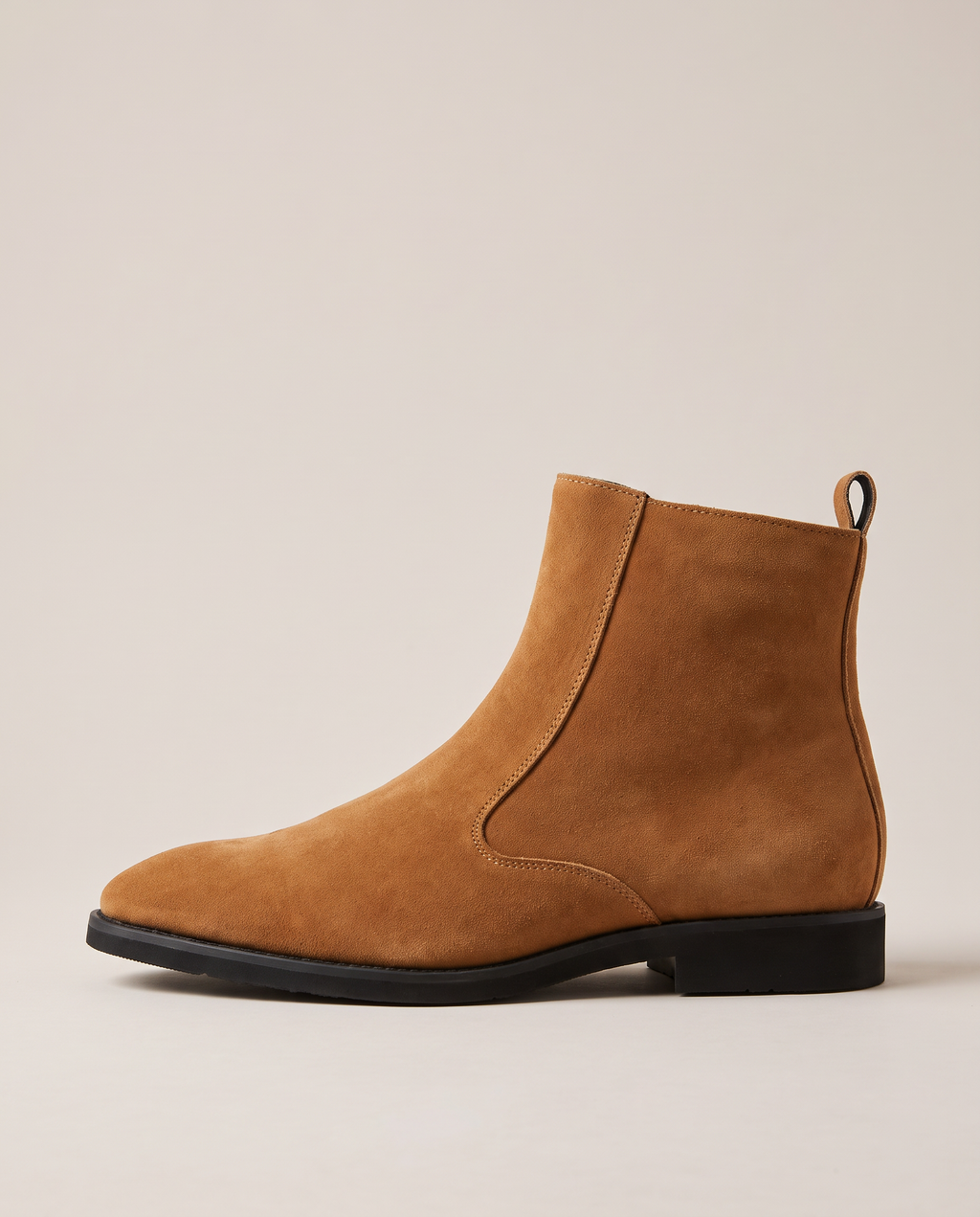 Facette | Men's Suede Chelsea Boots Round-Toe Side-Zip Casual Boots