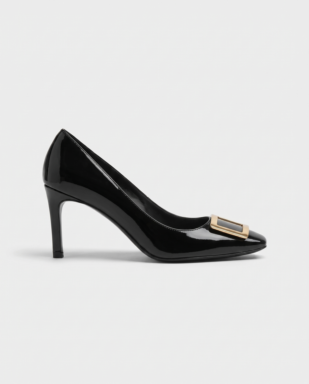 Nacre | Women's Patent Leather Court Shoes Square-Toe Stiletto Heels