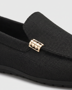 Cavalier | Men's Fabric Slip-On Moc Toe Loafers Round-Toe Shoes