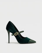 Aveline | Women's Suede Mary Jane Stiletto Heels Pointed-Toe Pumps