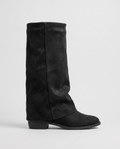 Margaux | Women's Slouchy Knee High Boots Faux Suede Block-Heel Boots