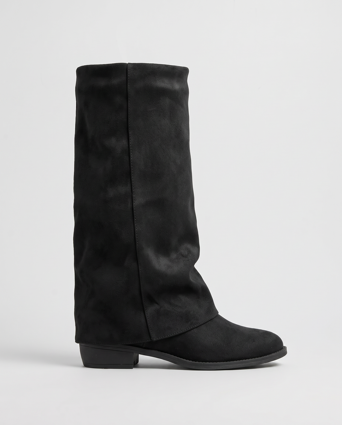 Margaux | Women's Slouchy Knee High Boots Faux Suede Block-Heel Boots